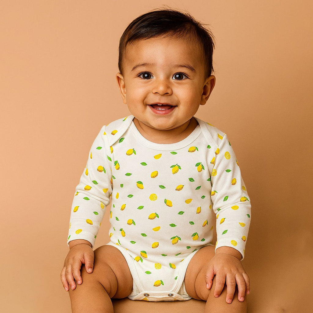 Organic Cotton New Born Baby Full Sleeve Onesie - Pack of 1