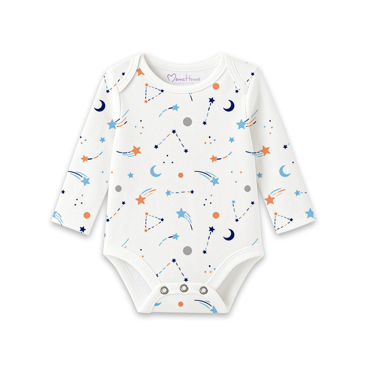 Organic Cotton New Born Baby Full Sleeve Onesie - Pack of 1
