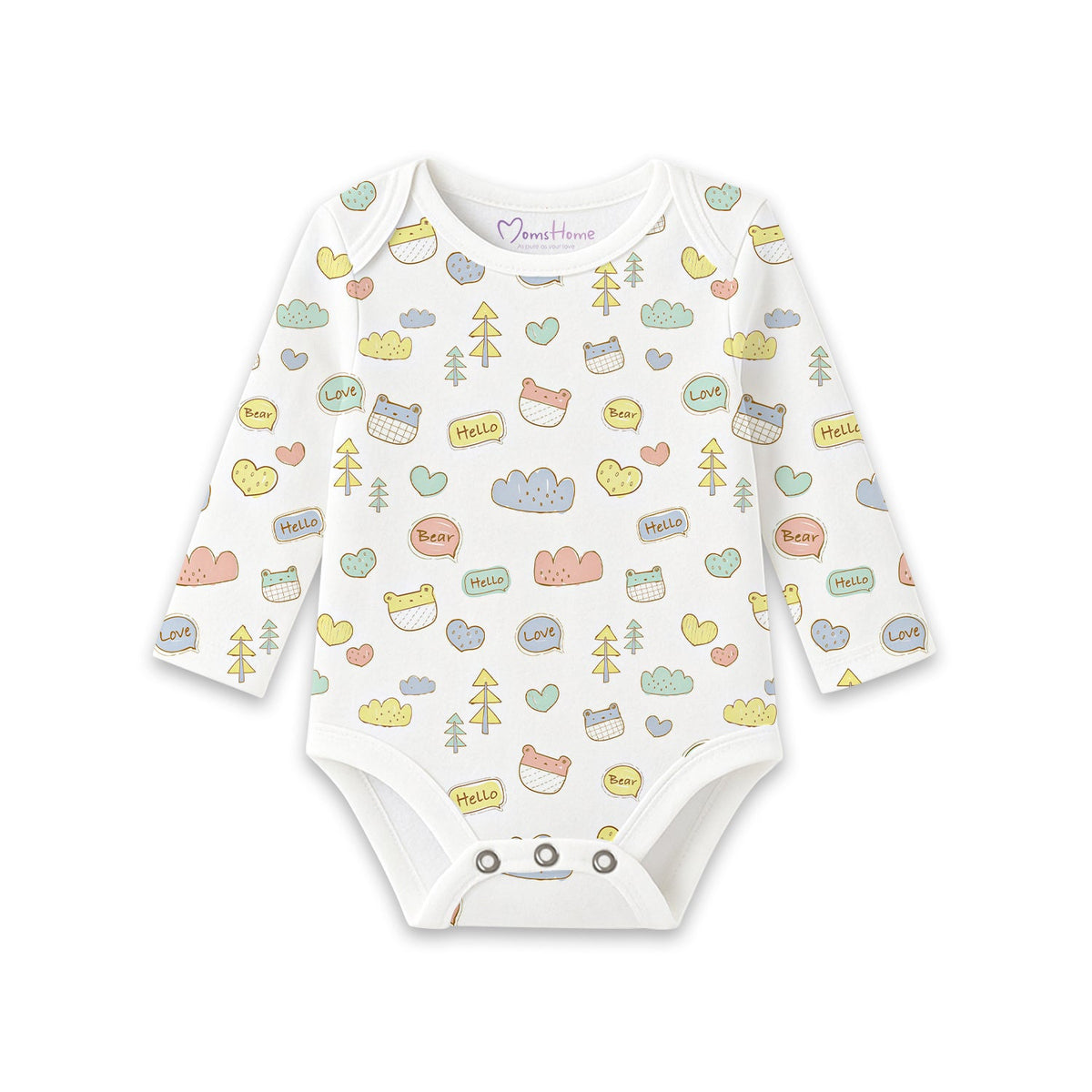 Organic Cotton New Born Baby Full Sleeve Onesie - Pack of 1