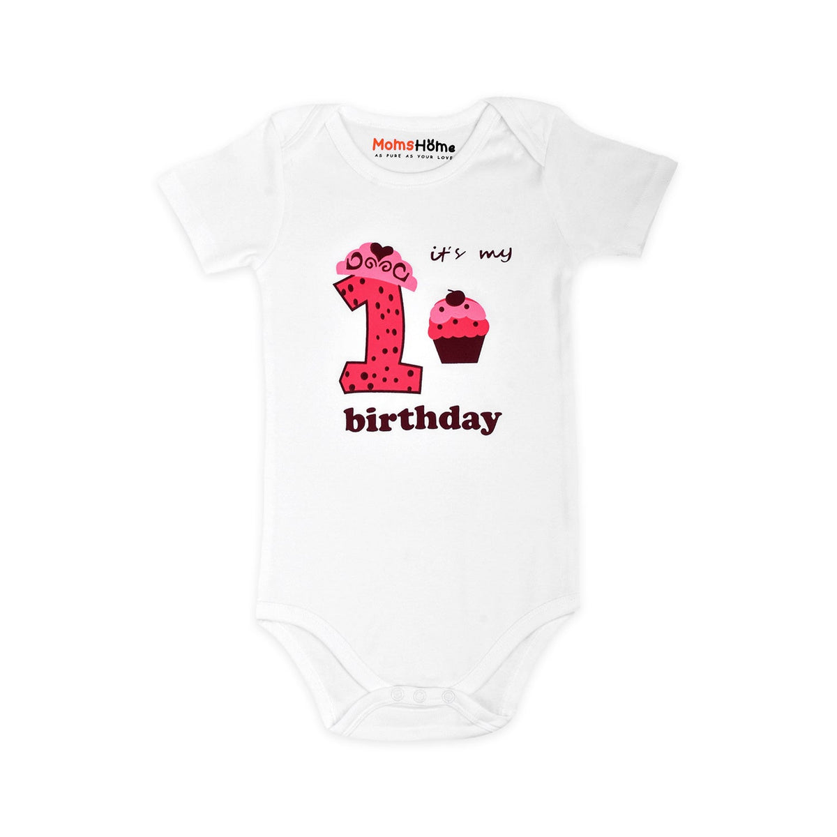 Organic Cotton New Born Baby Half Sleeves Bodysuit-Onesie - Pack of 1