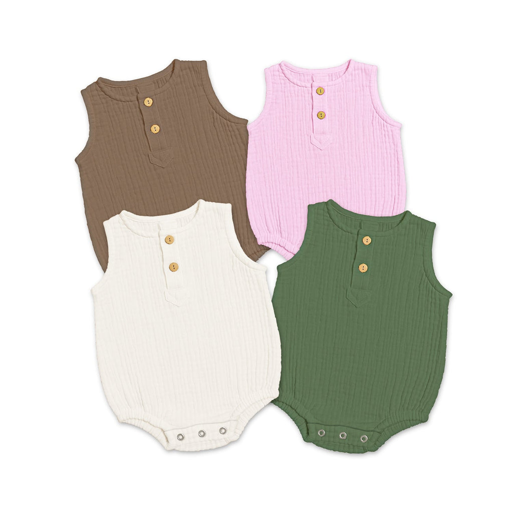 Organic Cotton Onesie For New Born Baby - Pack of 3