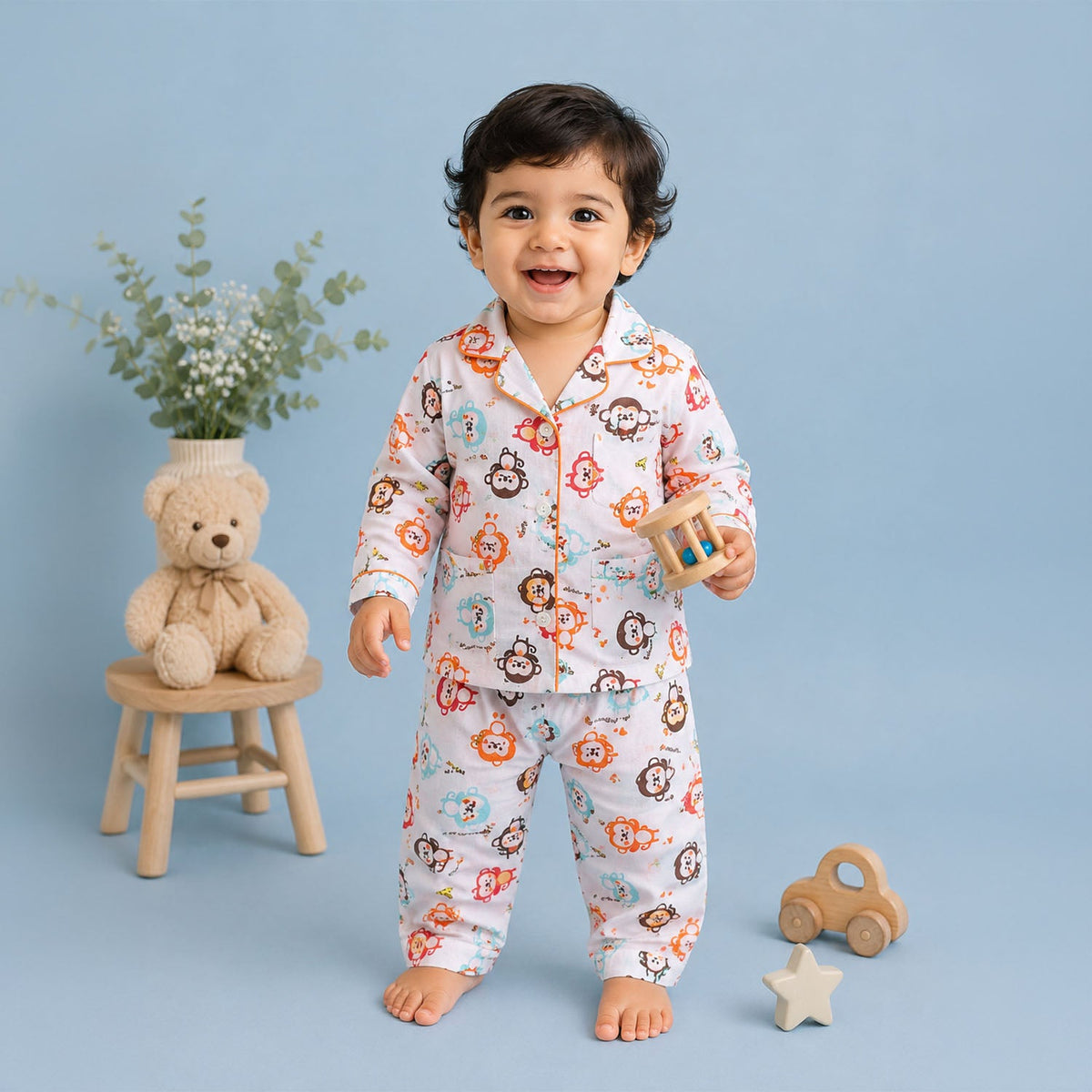 Organic Cotton Unisex Kids Pajama Set Combo