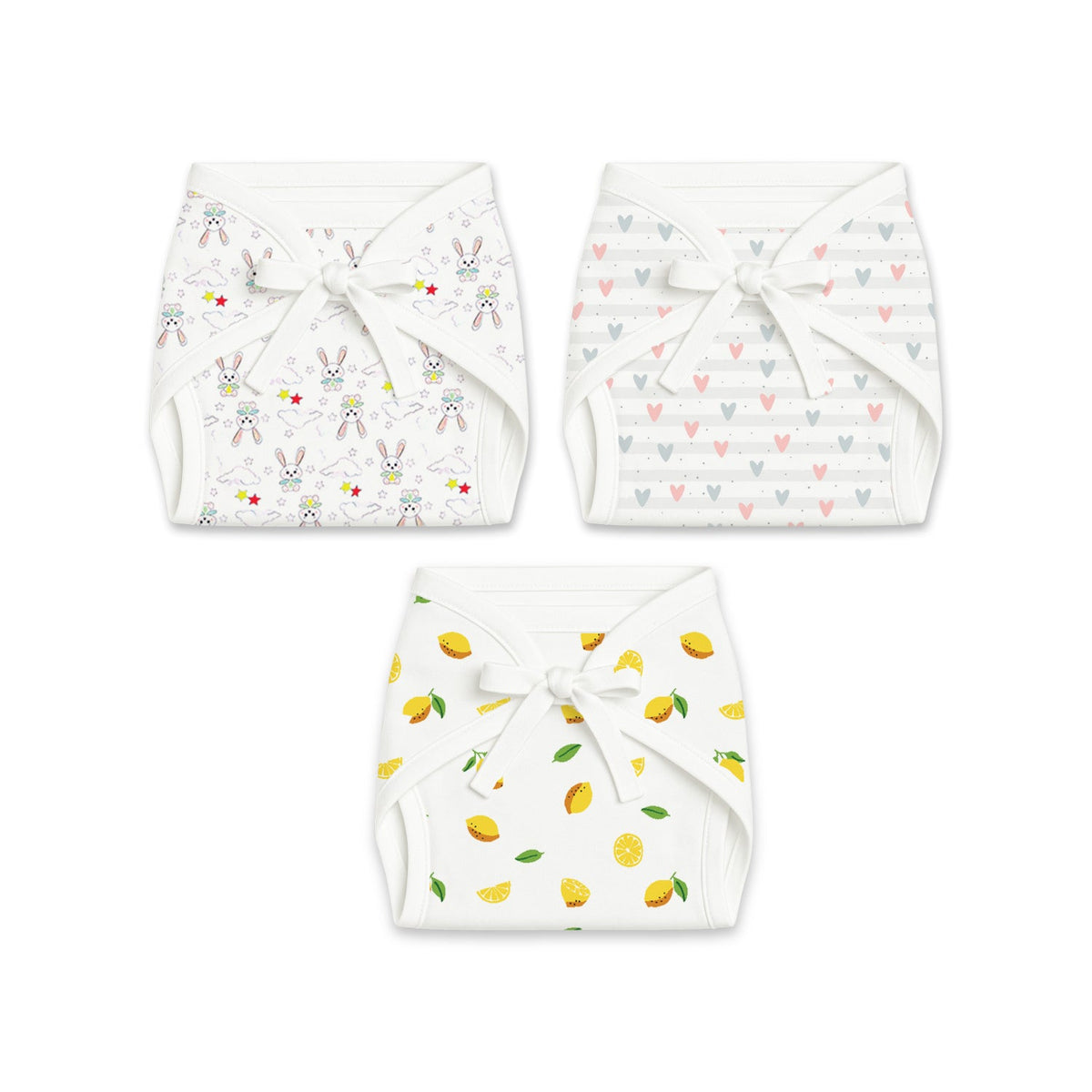 Printed Cushioned Nappies Combo - Pack of 3