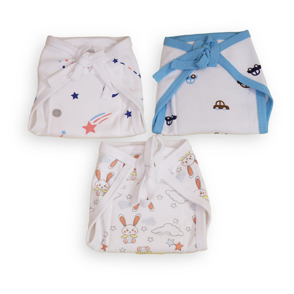 Printed Cushioned Nappies Combo - Pack of 3