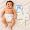 Printed Cushioned Nappies Combo - Pack of 5