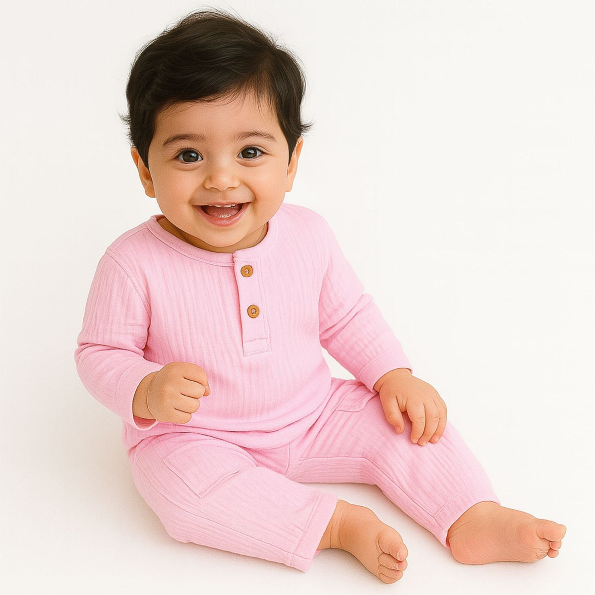 Shirt & Pant Co-ord Set for Girls - Pink - Pack of 1