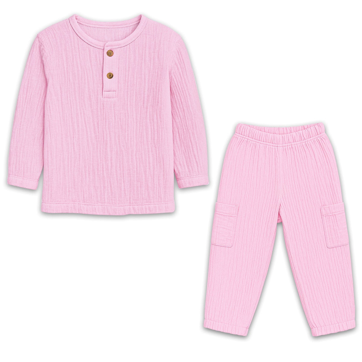 Shirt & Pant Co-ord Set for Girls - Pink - Pack of 1
