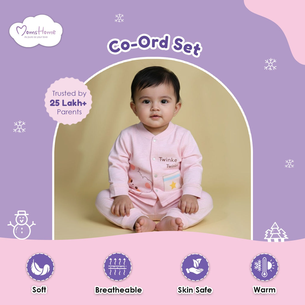 Winter Warm Full Sleeve Co-ord Sets For Baby - Set of 1