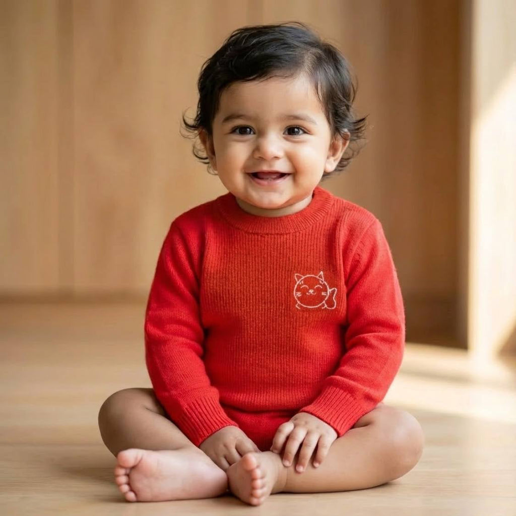 Winter Warm Woollen Full Sleeve Sweater For Baby - Pack of 1