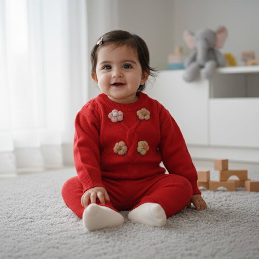 Winter Warm Woollen Full Sleeve Sweater For Baby - Pack of 1
