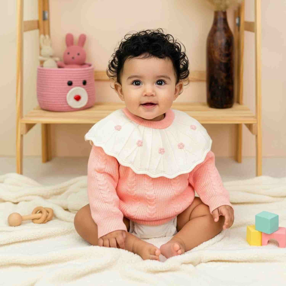 Winter Warm Woollen Full Sleeve Sweater For Baby - Pack of 1