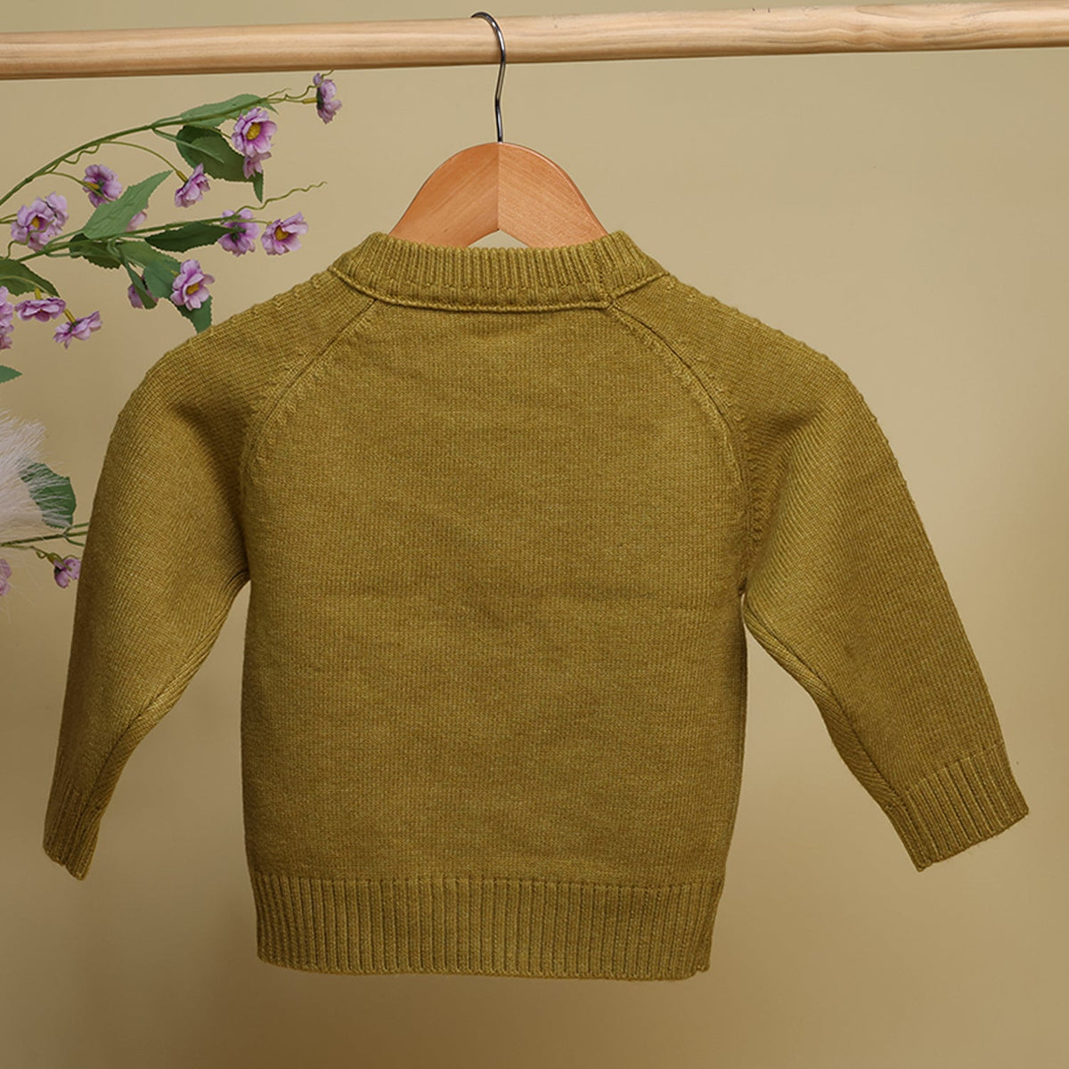 Winter Warm Woollen Full Sleeve Sweater For Baby - Lion - Pack of 1
