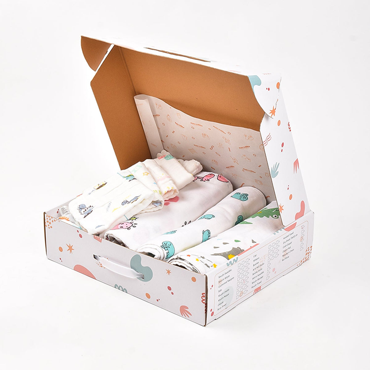 BABY UNISEX ORGANIC COTTON MUSLIN -10 PIECES GIFT SET