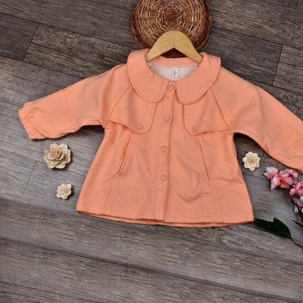 Baby girl Organic Cotton Woolen Jacket cum overcoat - Pack of 1