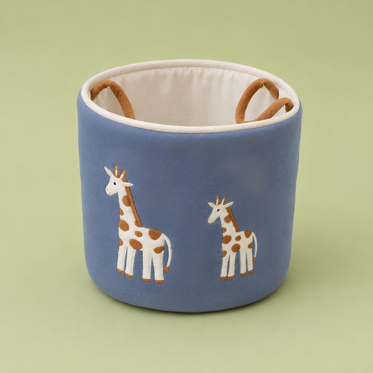 Cotton Knitted Storage Basket - Blue