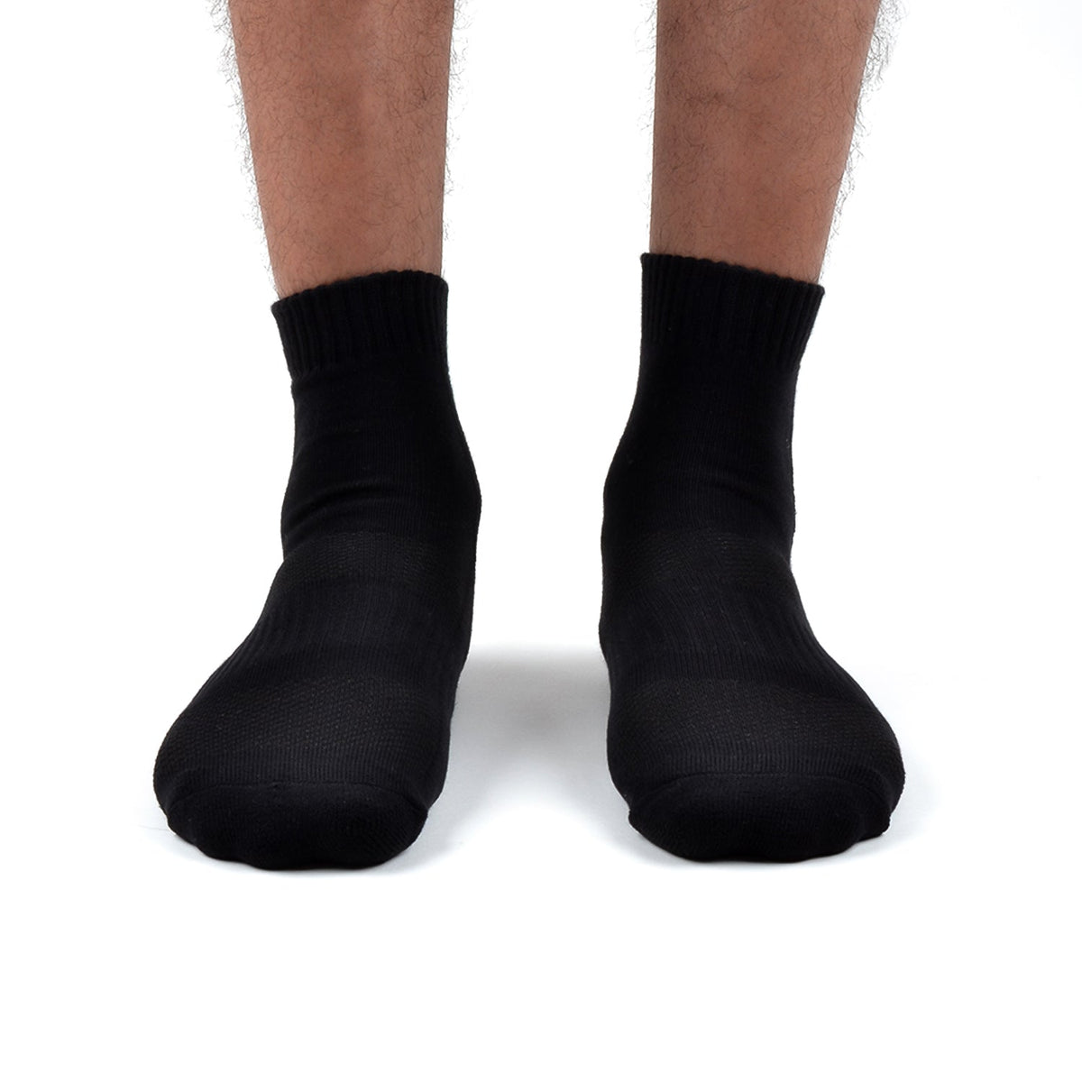 FOOTPRINTS Unisex Solid Cotton Ankle Terry -Length Socks -Pack Of 1 - BLACK