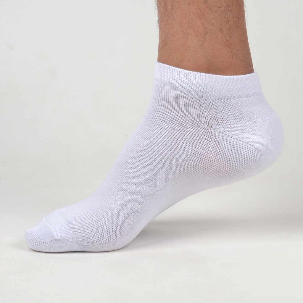 FOOTPRINTS Unisex Solid Cotton Ankle-Length Socks -Pack Of 3