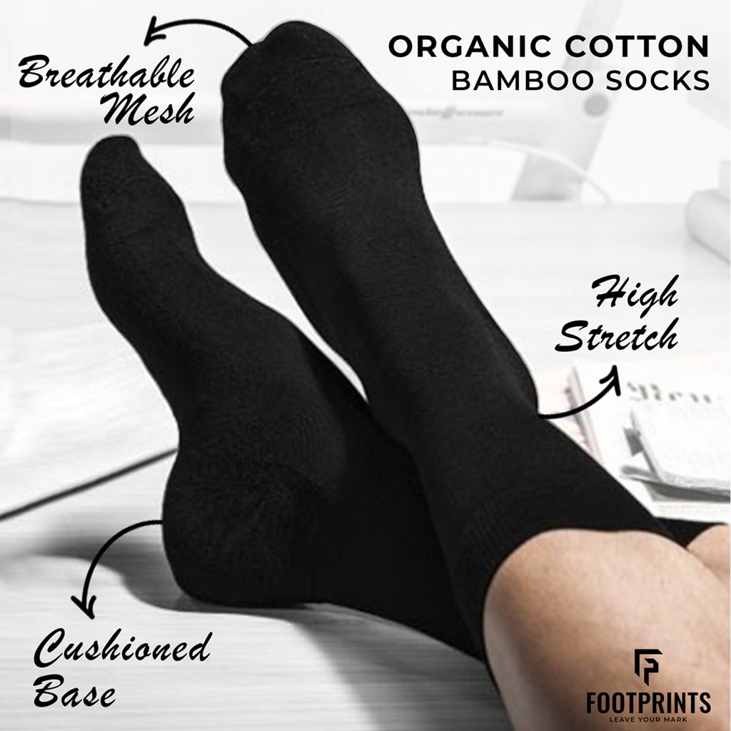 FOOTPRINTS Unisex Solid Cotton Ankle-Length Socks -Pack Of 3