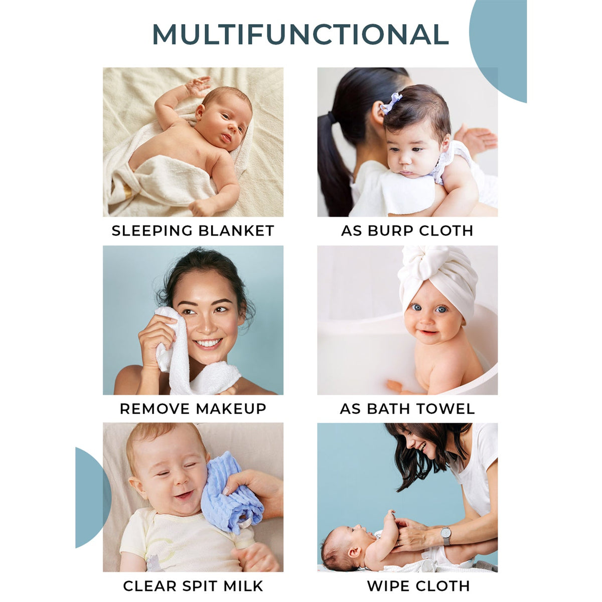 Moms Home Baby Organic cotton Muslin 19 pieces gift set
