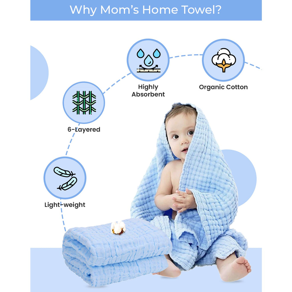 Moms Home Baby Organic cotton Muslin 19 pieces gift set