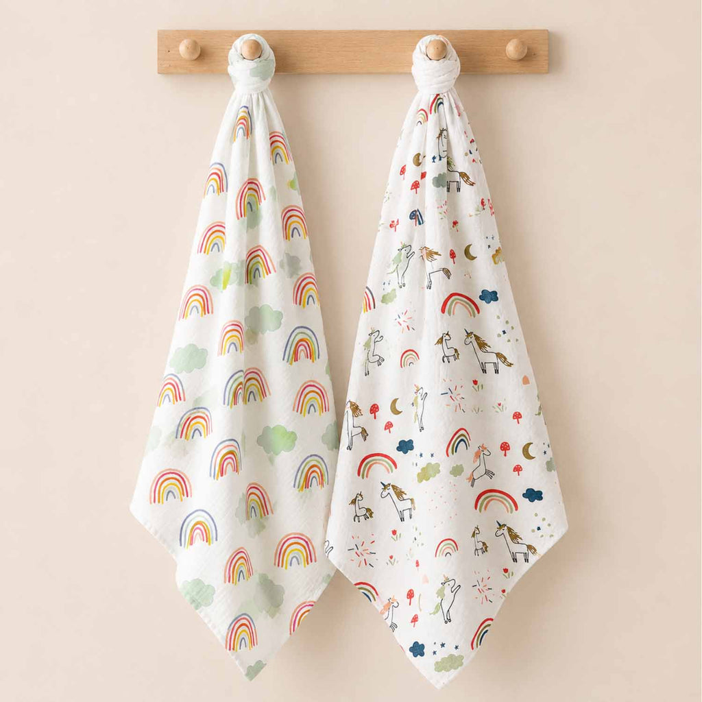 Muslin Swaddle and Napkin Combo - Pack of 5