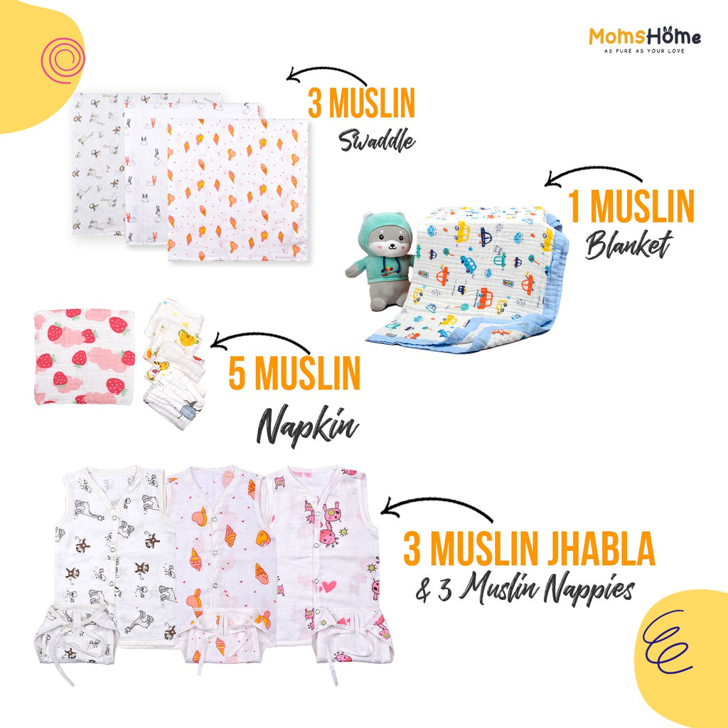 New Born All Muslin Gift Set