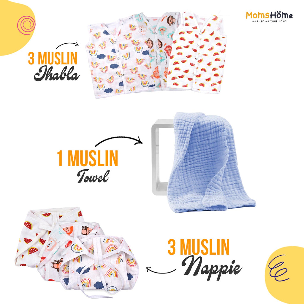 New Born All Muslin Gift Set