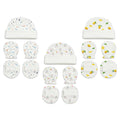 New Born Baby Cap Mitten Bootie Set - Pack of 3