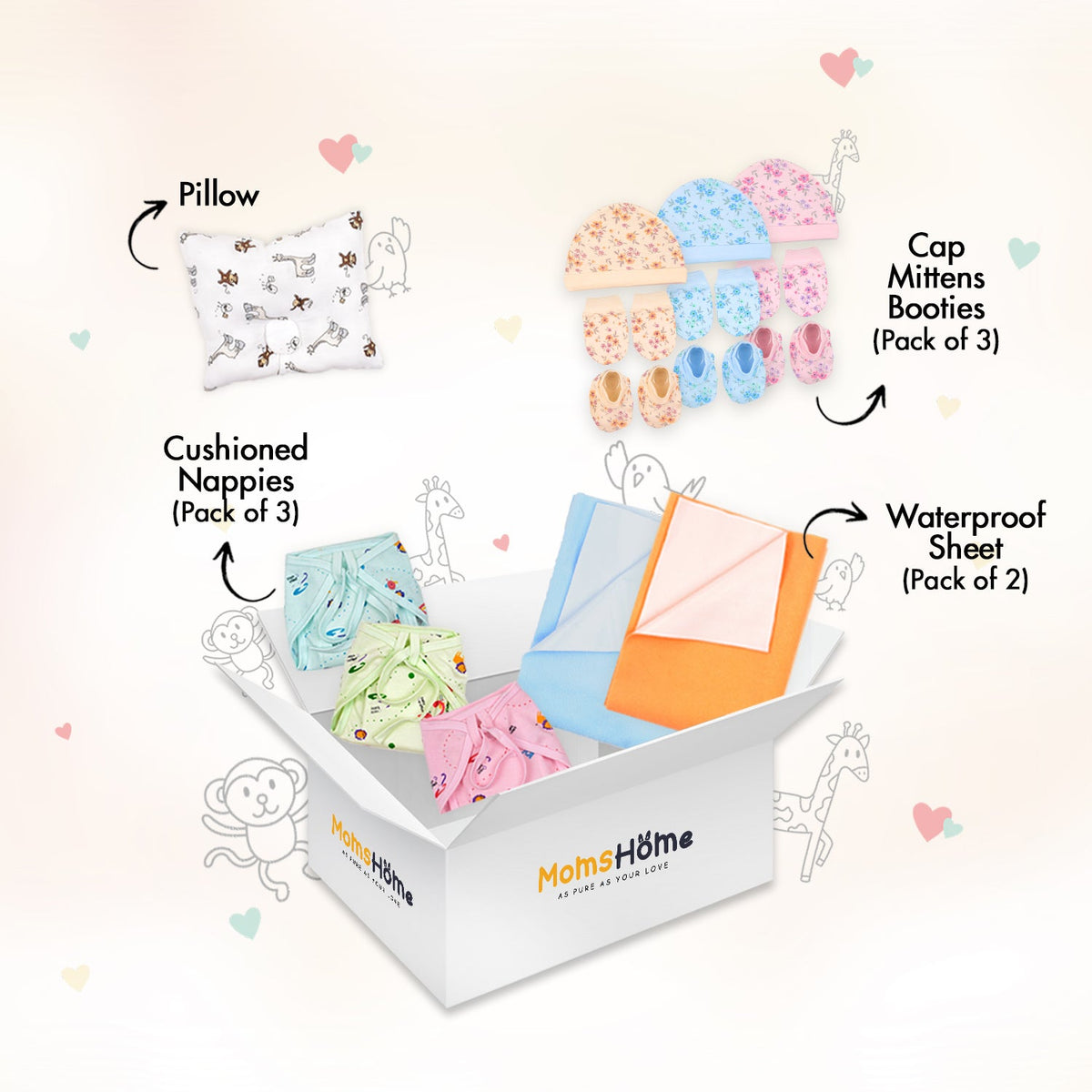 New Born Baby Essentials Combo Set @ 299 (When you buy 4 or more items)