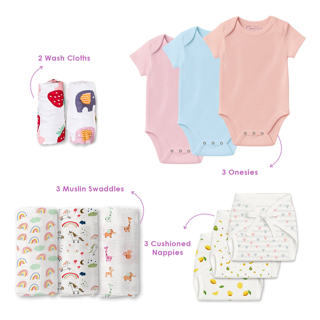 New Born Baby Essentials Gift Combo Box 0-6 Months - 27 Items