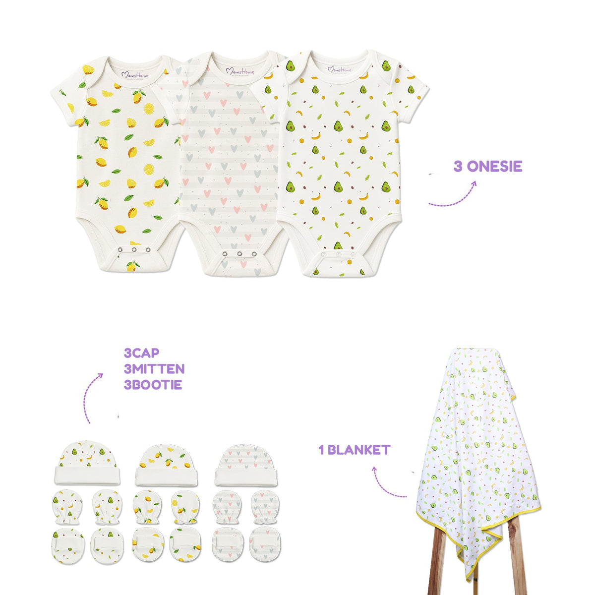 New Born Baby Essentials Gift Combo Box -0-6 Months- 35 Items