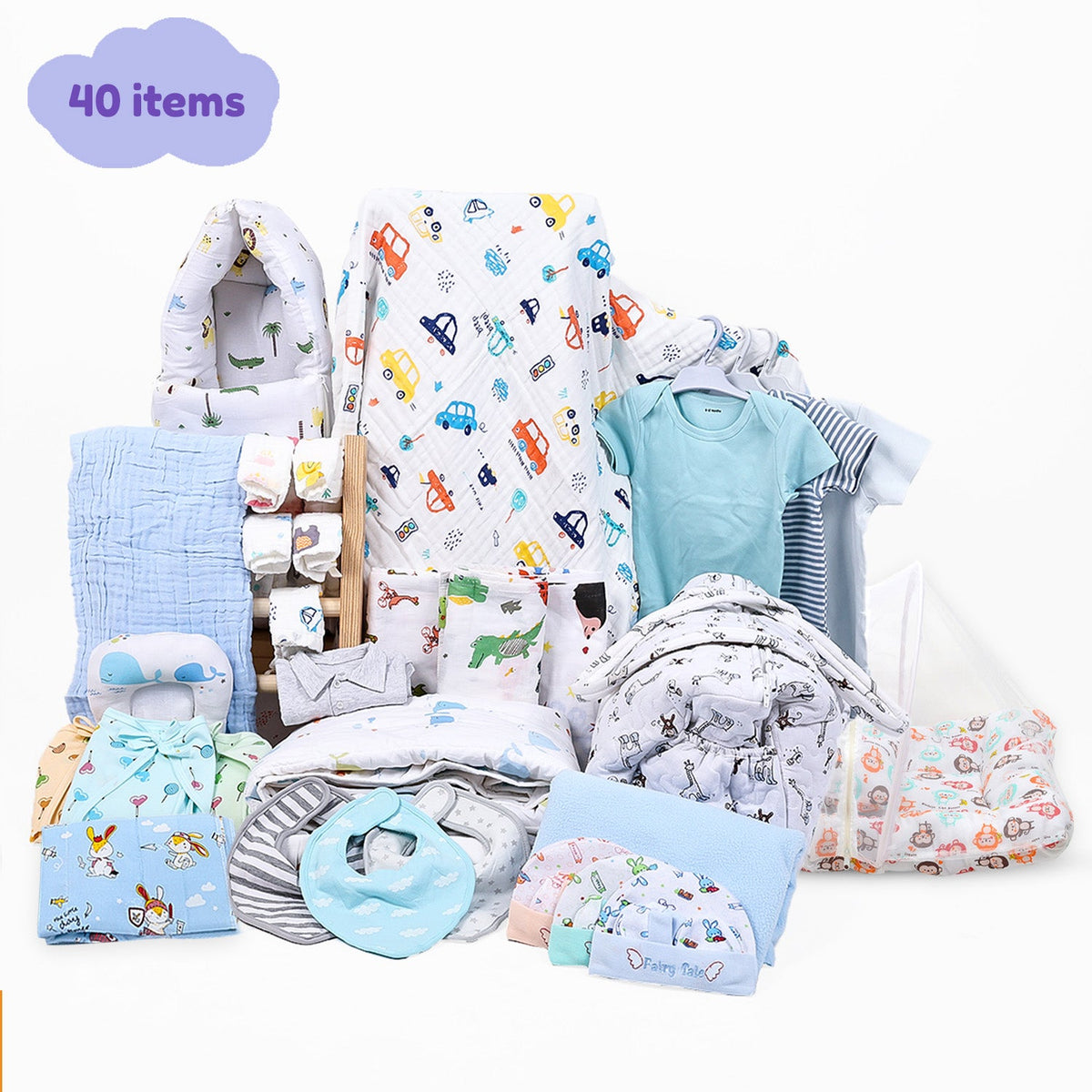 New Born Baby Essentials Gift Combo Box - Blue