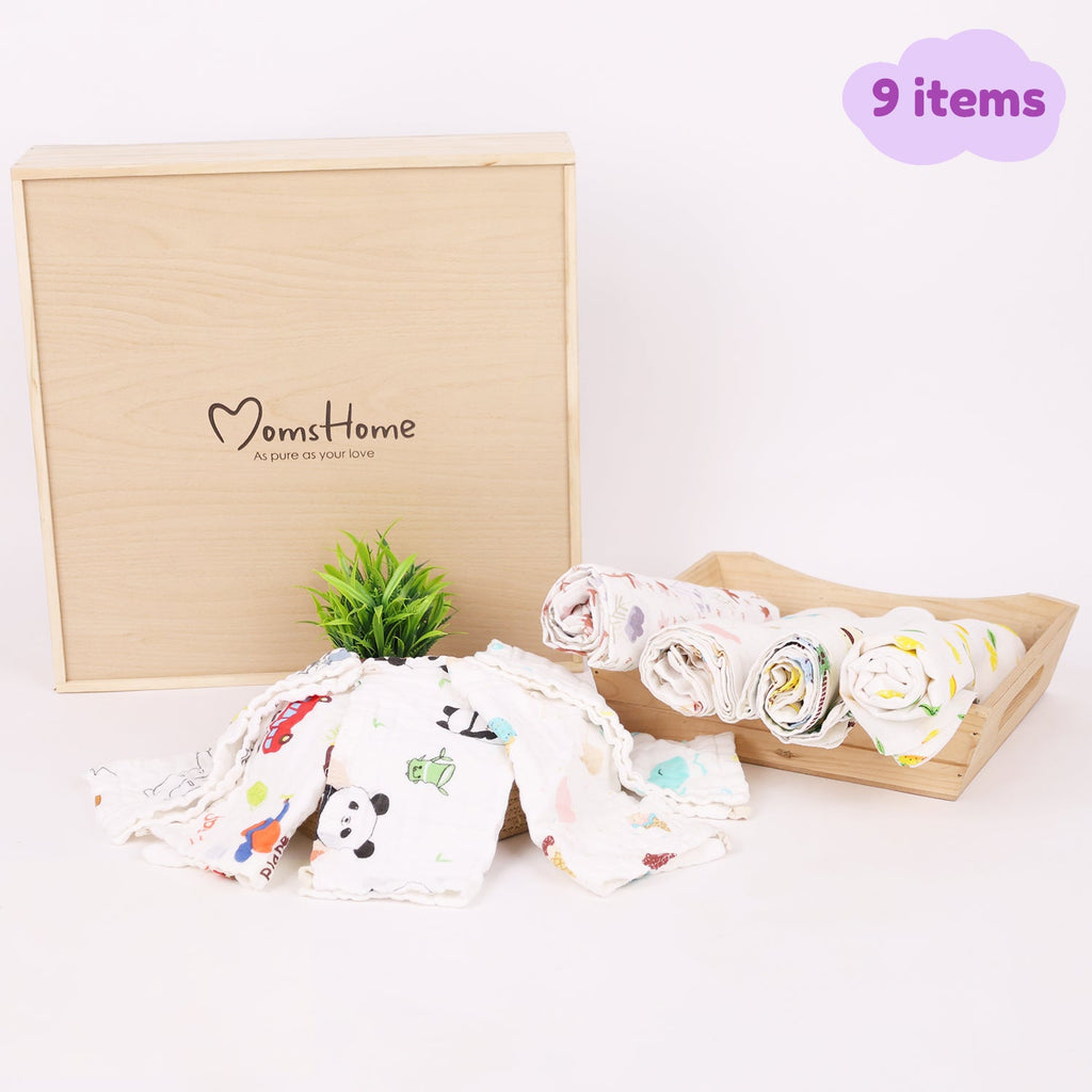 New Born Baby Gift Hamper - Pack of 9