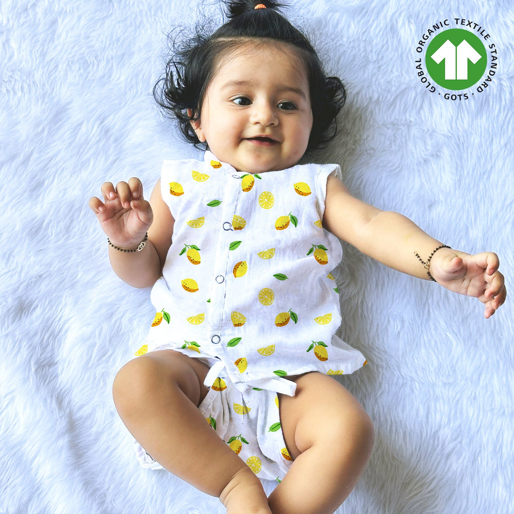 New Born Baby Muslin Gift Hamper - Lemon - Pack of 10