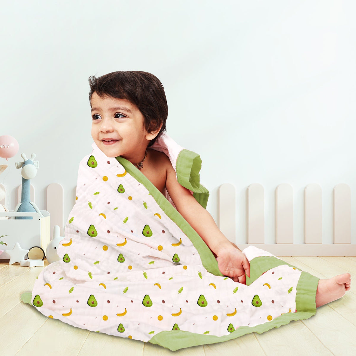 New Born Baby Muslin Gift Hamper - Lemon - Pack of 10