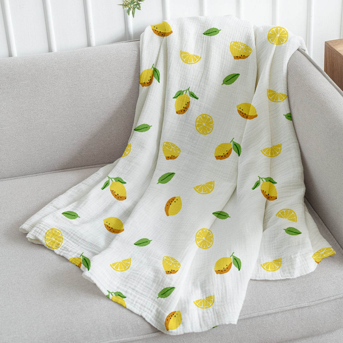 New Born Baby Muslin Gift Hamper - Lemon - Pack of 10
