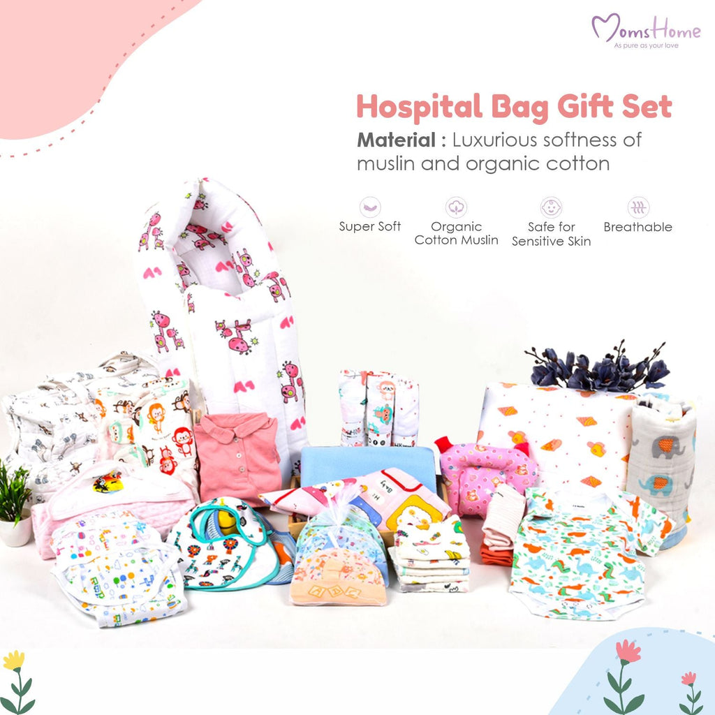 New Born Hospital Bag Essentials Combo-0-6 Months- 39 Items