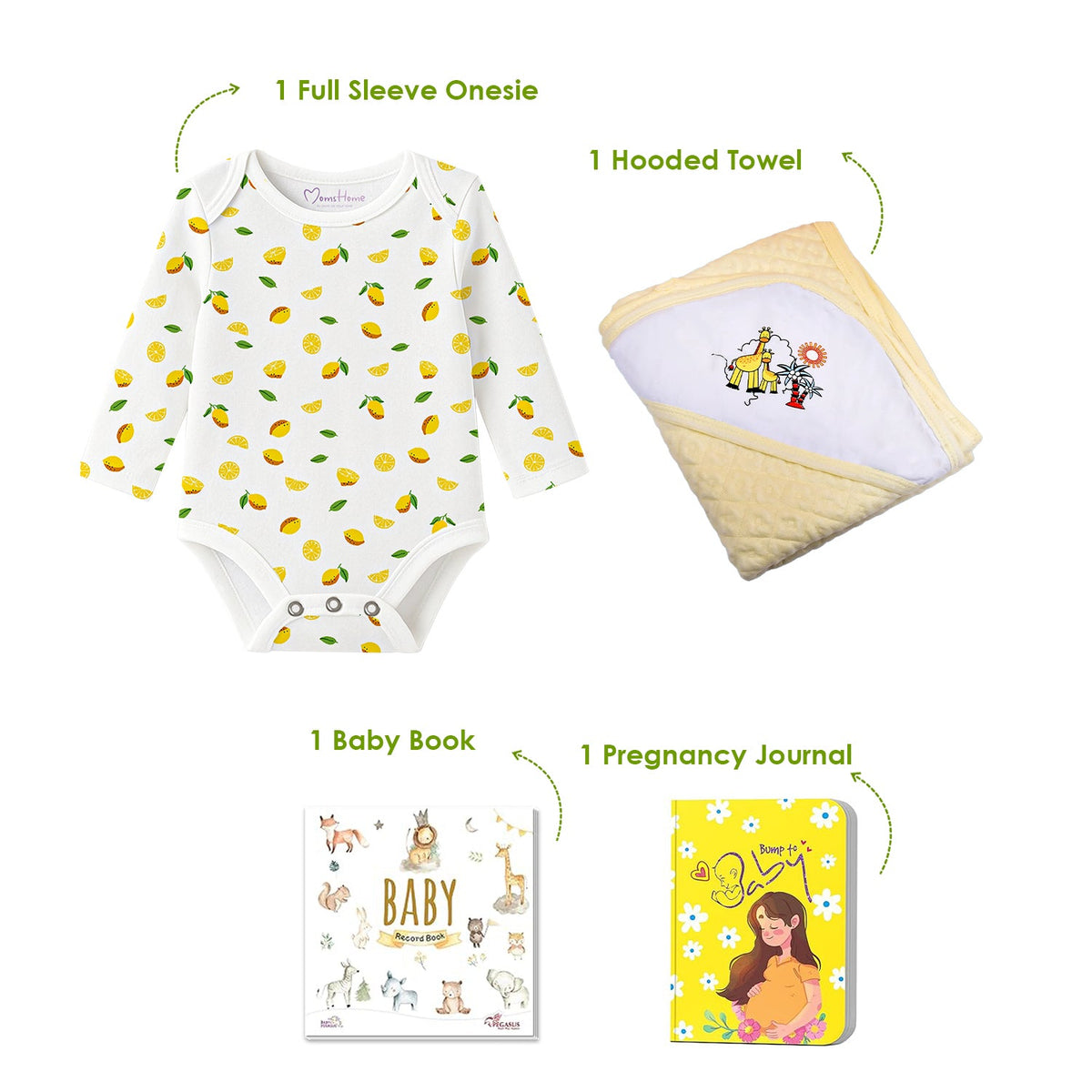 Newborn Baby Home coming Gift Set - Pack of 4