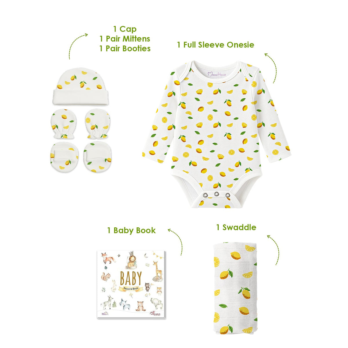 Newborn Baby Homecoming Gift Set - Pack of 6