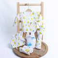 Organic Cotton Muslin Gift Combo Set For New Born Baby - Pack of 6 - Lemon