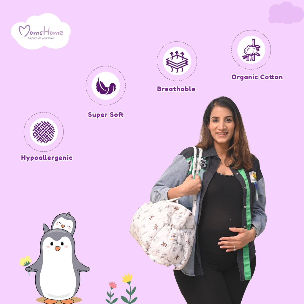 Organic Cotton Muslin Gift Combo Set For New Born Baby - Pack of 6 - Lemon
