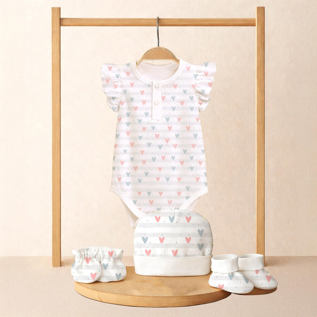 Organic Cotton Newborn Baby Clothing Set - Pack of 4