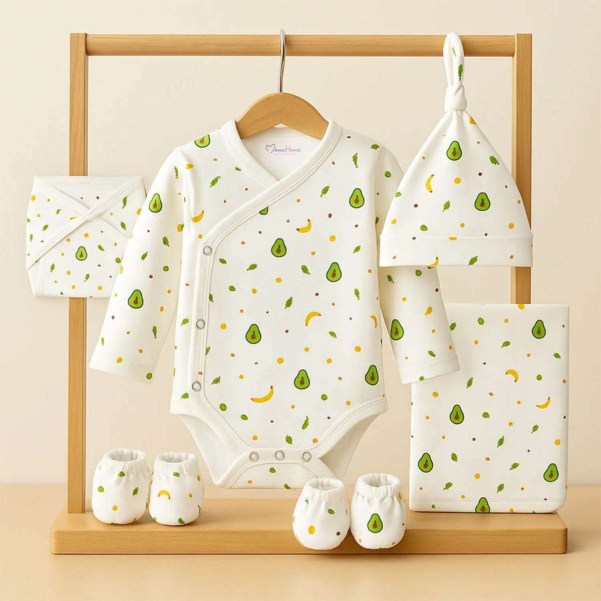 Organic Cotton Premature Baby Clothing Set - Avocado - Pack of 6