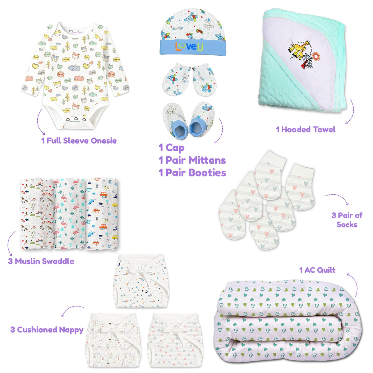 Winter Hospital Kit For Newborn Baby