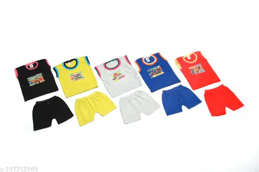 Cotton Blend Kids Clothing Set - Yellow & Red