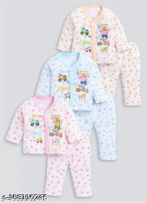 Cotton Silk Kids Clothing Set - Multicolor