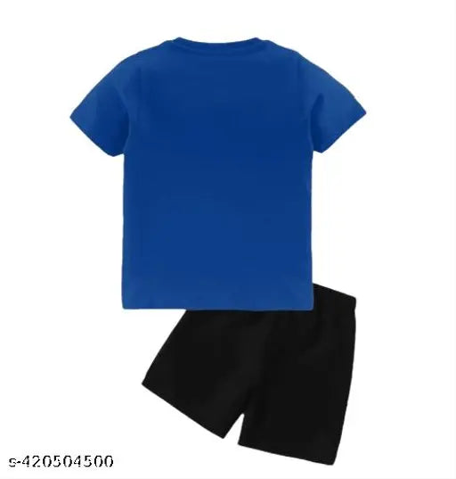 Cotton Top & Bottom Set - Multicolor & Black