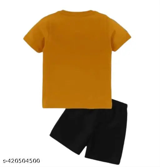 Cotton Top & Bottom Set - Multicolor & Black