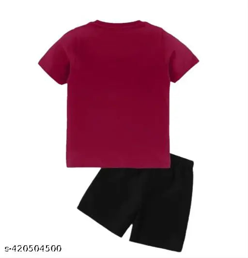 Cotton Top & Bottom Set - Multicolor & Black