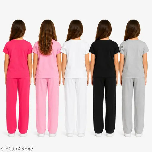 Cotton Girls Clothing Set - Pink